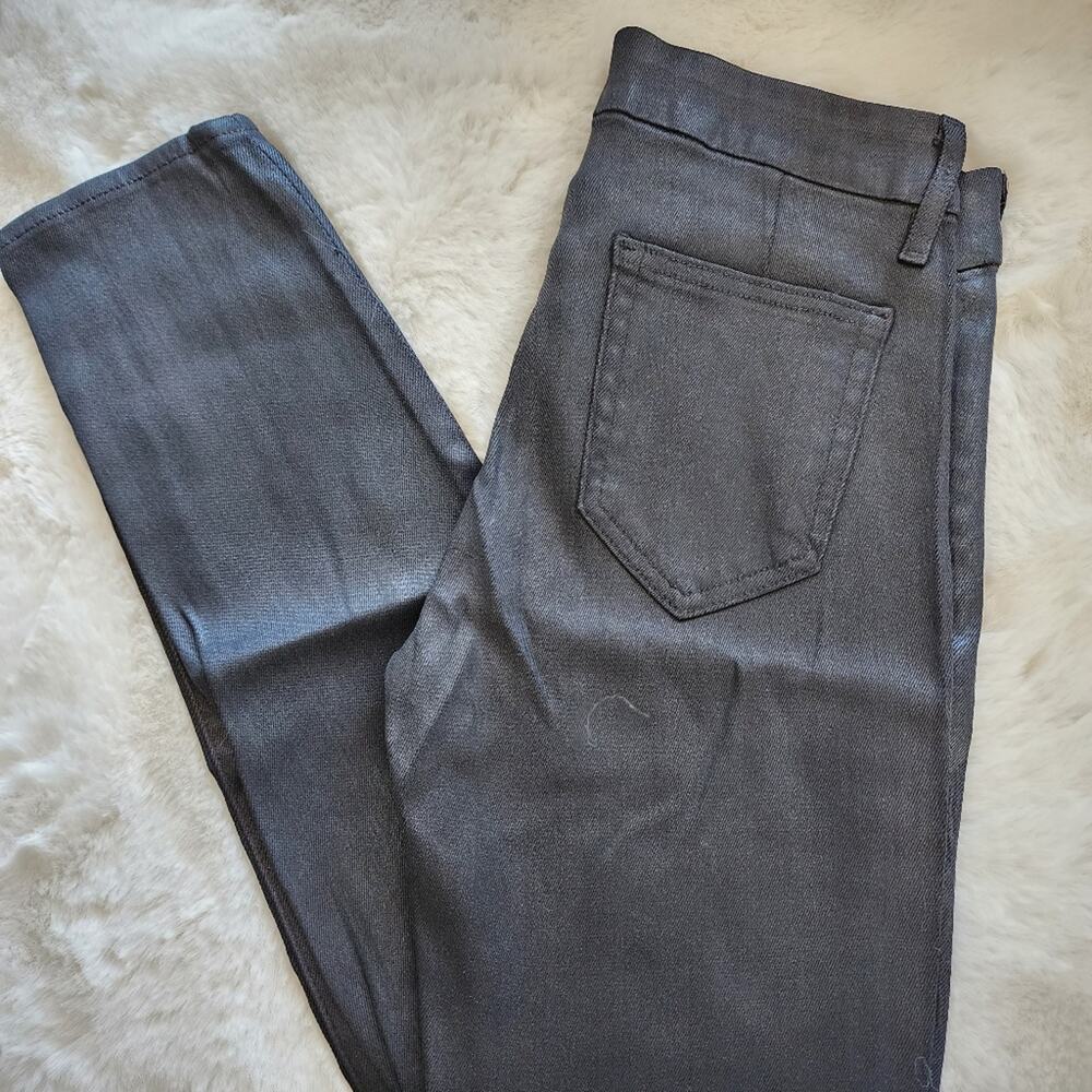 Koral Los Angeles Gunmetal Coated Skinny Legging Jean Metallic Size 26 Grey - Picture 9 of 10